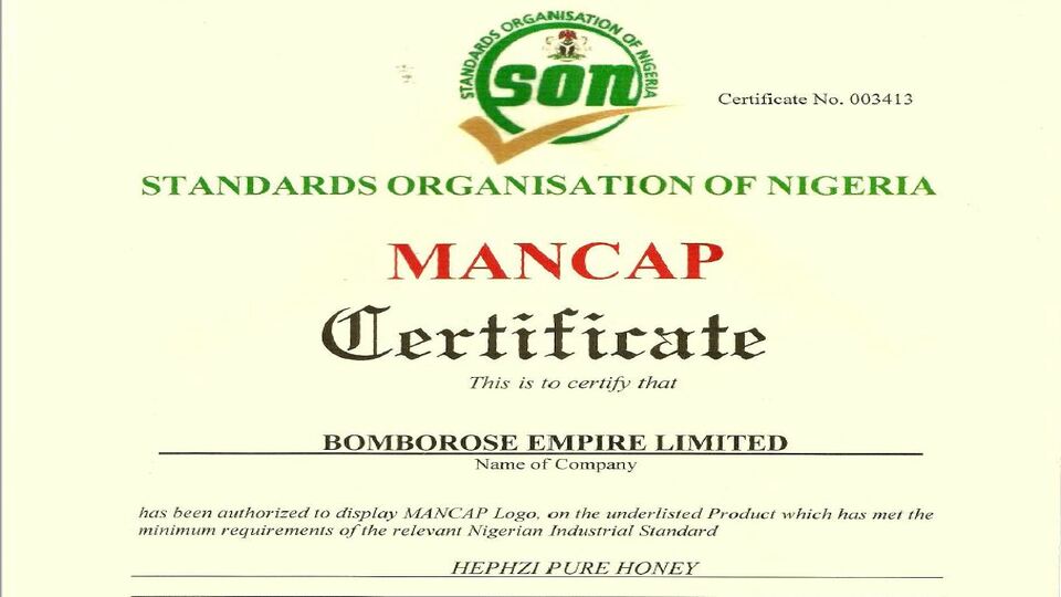 MANCAP Certificate