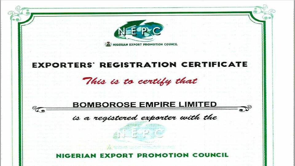 NEPC Certificate